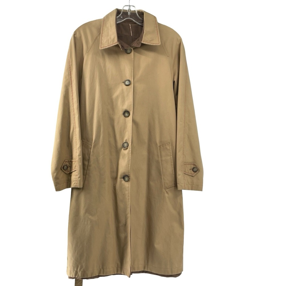 Unbranded Men's Trench Coat Vintage Tan Canvas Large